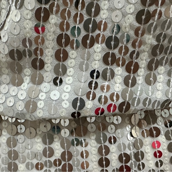 196 ZARA | NWOT Silver Sequin Mini Dress (Size S) - Picture 9 of 16